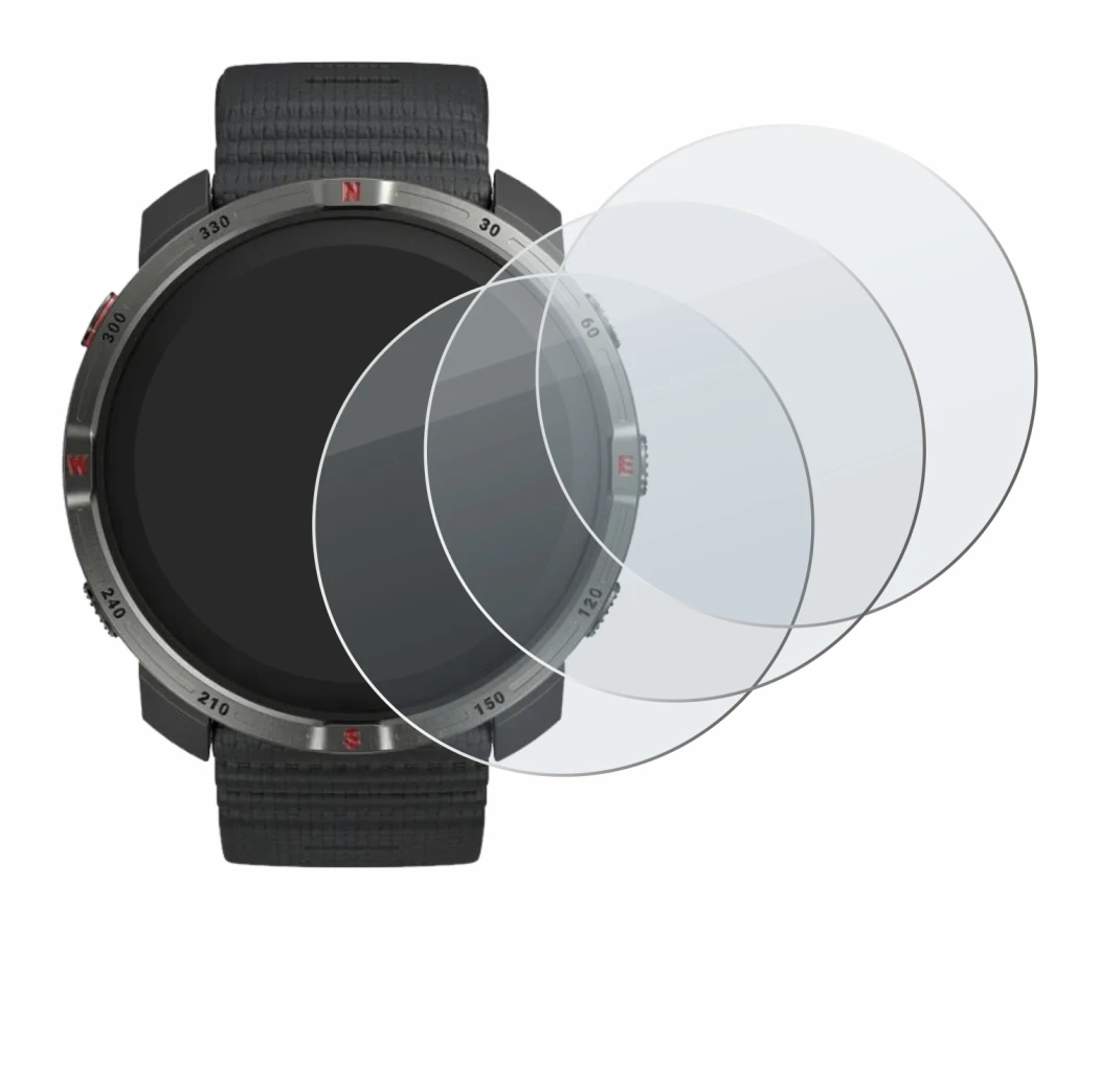 Immagine del dispositivo Polar Grit X2 con un'ampia varietà di protezioni per lo schermo.