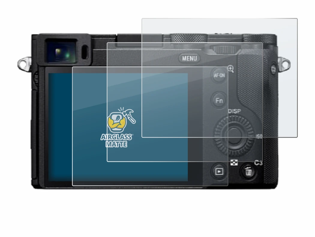 Immagine del dispositivo Sony RX1R III con un'ampia varietà di protezioni per lo schermo.