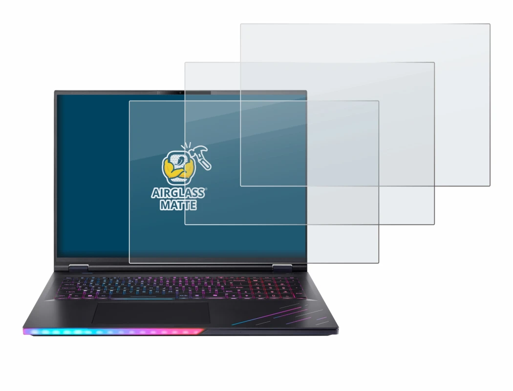 Immagine del dispositivo Acer Predator Helios 18 AI PH18-73 con un'ampia varietà di protezioni per lo schermo.