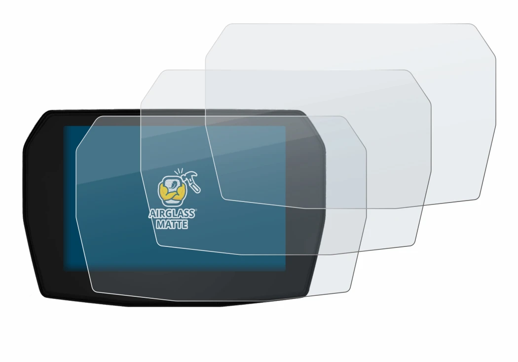 Immagine del dispositivo Ducati Multistrada V2 2025 con un'ampia varietà di protezioni per lo schermo.