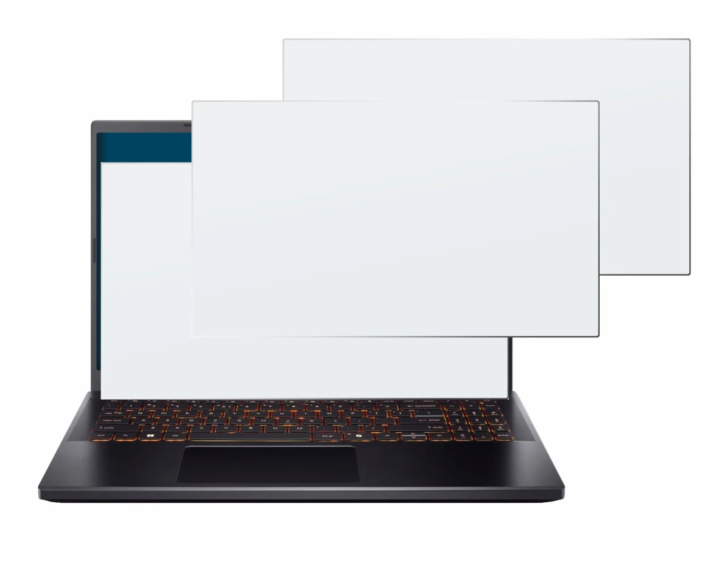 Immagine del dispositivo Acer Nitro V 15 con un'ampia varietà di protezioni per lo schermo.