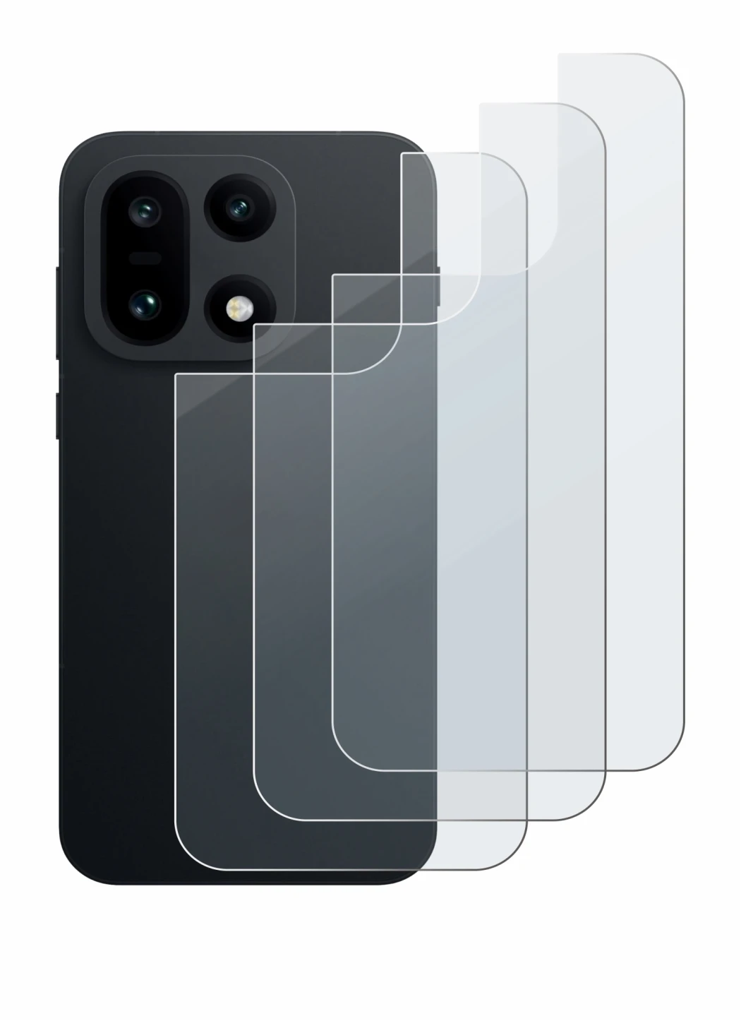 Immagine del dispositivo OnePlus 15 (Posteriore) con un'ampia varietà di protezioni per lo schermo.