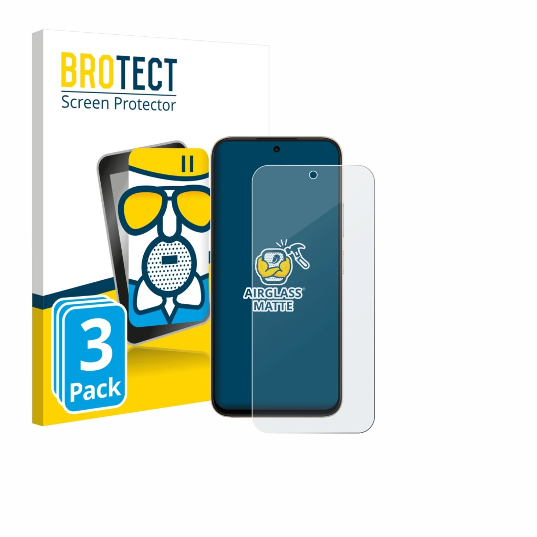 Parte frontale di una confezione del prodotto con il logo del marchio BROTECT. Accanto è raffigurato il dispositivo Oppo A6t P