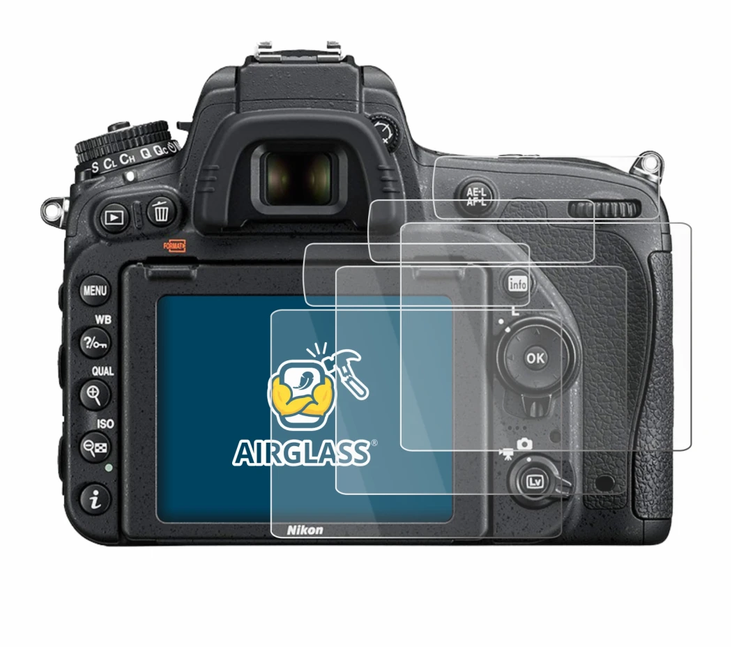 Immagine del dispositivo Nikon D750 con un'ampia varietà di protezioni per lo schermo.