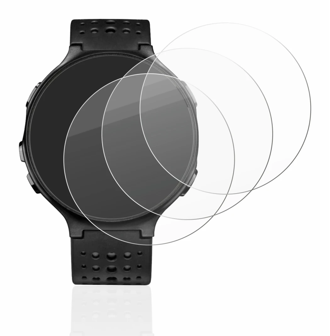 Immagine del dispositivo Garmin Forerunner 235 con un'ampia varietà di protezioni per lo schermo.