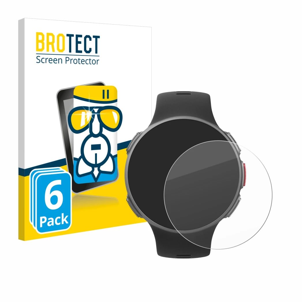 Parte frontale di una confezione del prodotto con il logo del marchio BROTECT. Accanto è raffigurato il dispositivo Polar Vant