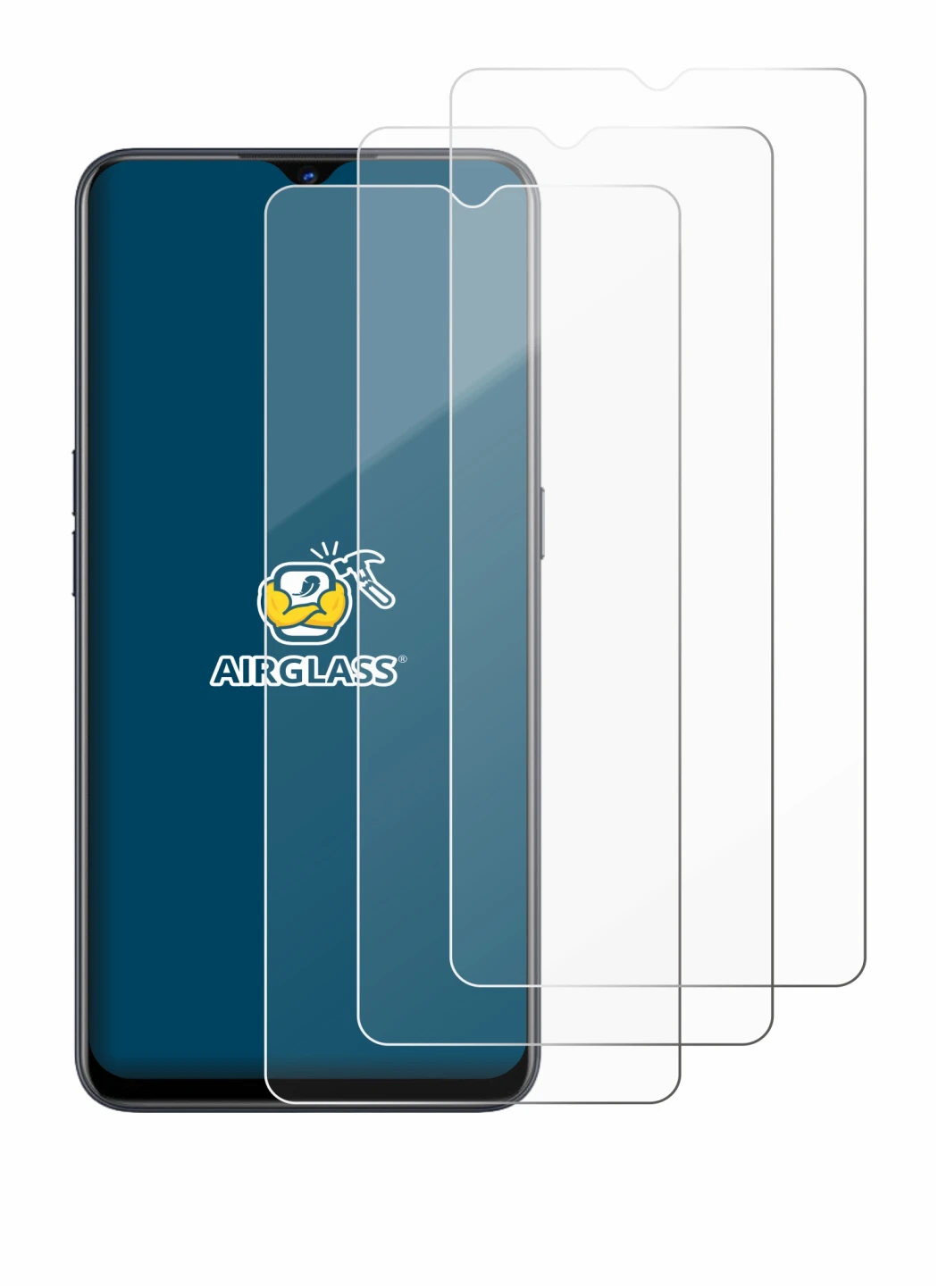 Immagine del dispositivo Oppo Find X2 Lite con un'ampia varietà di protezioni per lo schermo.