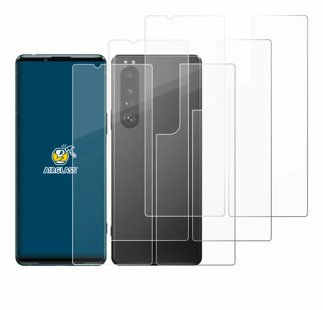 Immagine del dispositivo Sony Xperia 5 III (Fronte+Retro) con un'ampia varietà di protezioni per lo schermo.