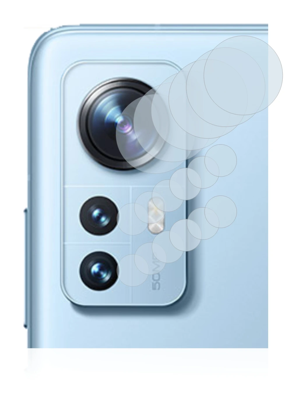 Immagine del dispositivo Xiaomi 12 Pro (SOLO Fotocamera) con un'ampia varietà di protezioni per lo schermo.