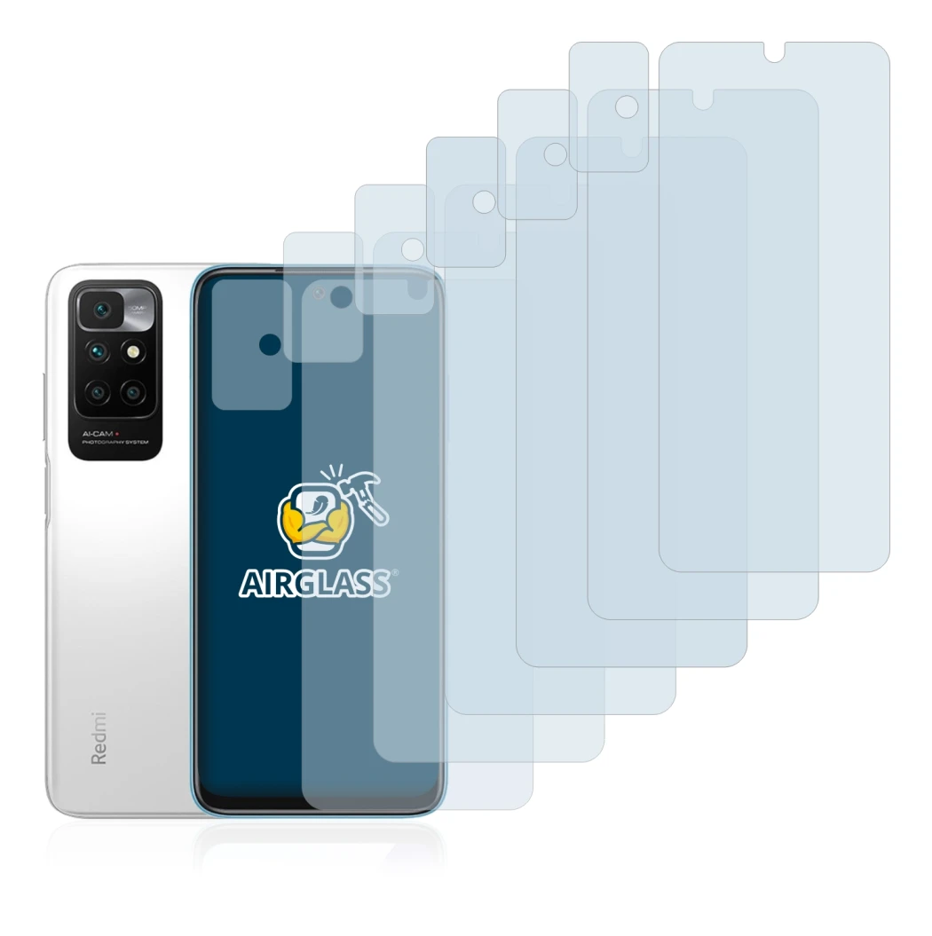 Immagine del dispositivo Xiaomi Redmi 10 (Fronte+Fotocamera) con un'ampia varietà di protezioni per lo schermo.