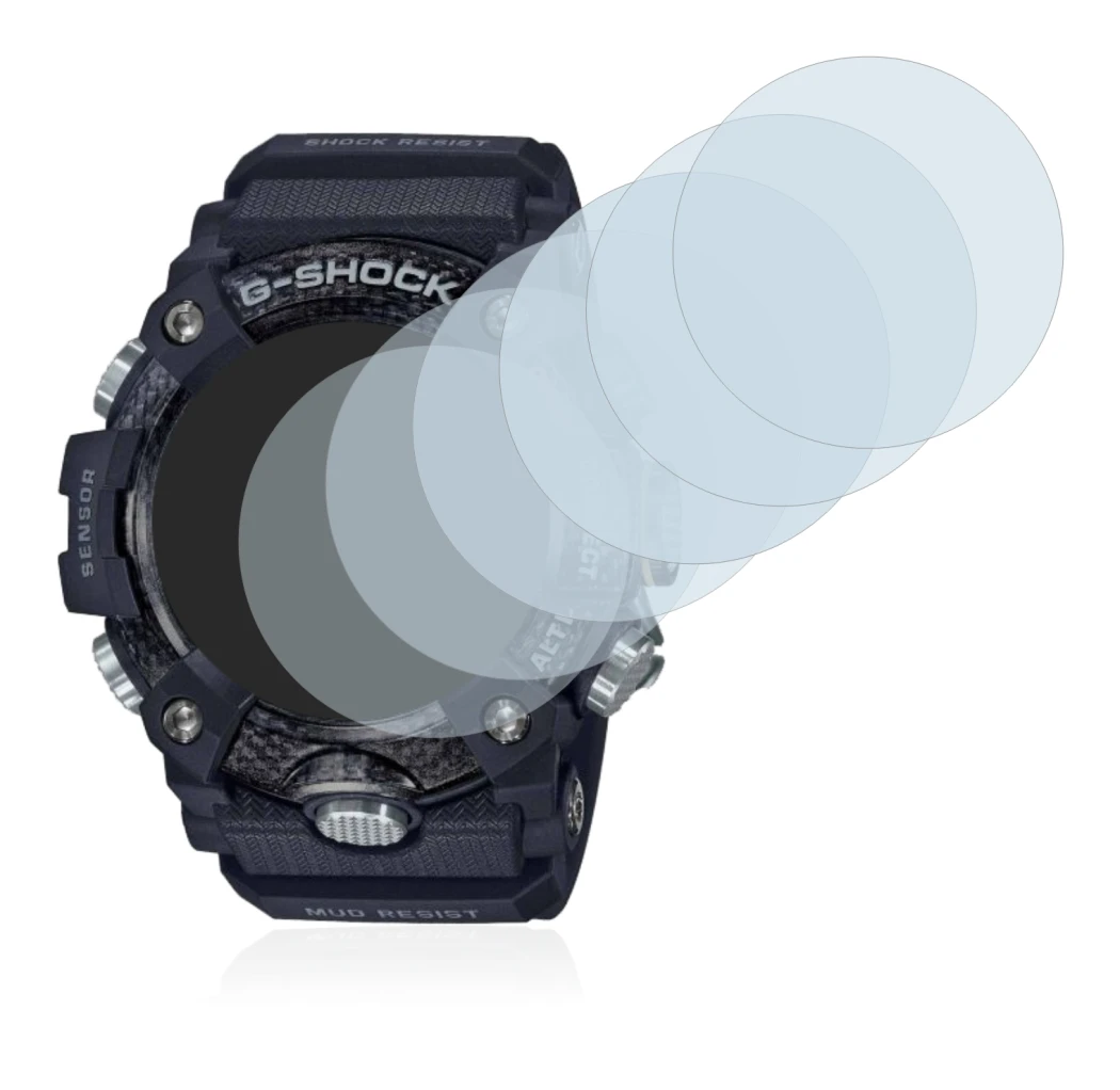 Immagine del dispositivo Casio G-Shock Mudmaster GG-B100-1AER con un'ampia varietà di protezioni per lo schermo.