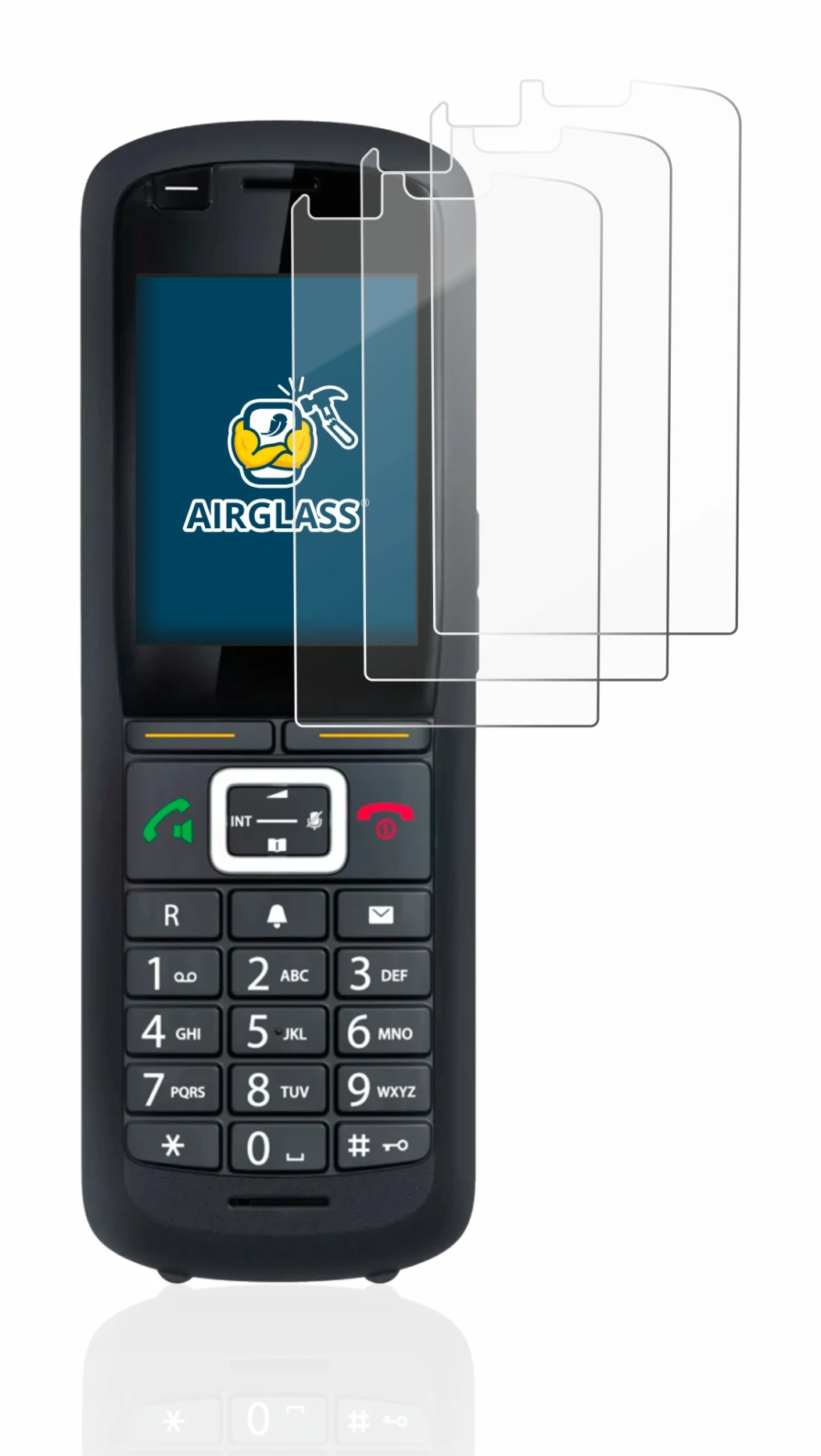 Immagine del dispositivo Gigaset R700H Pro con un'ampia varietà di protezioni per lo schermo.