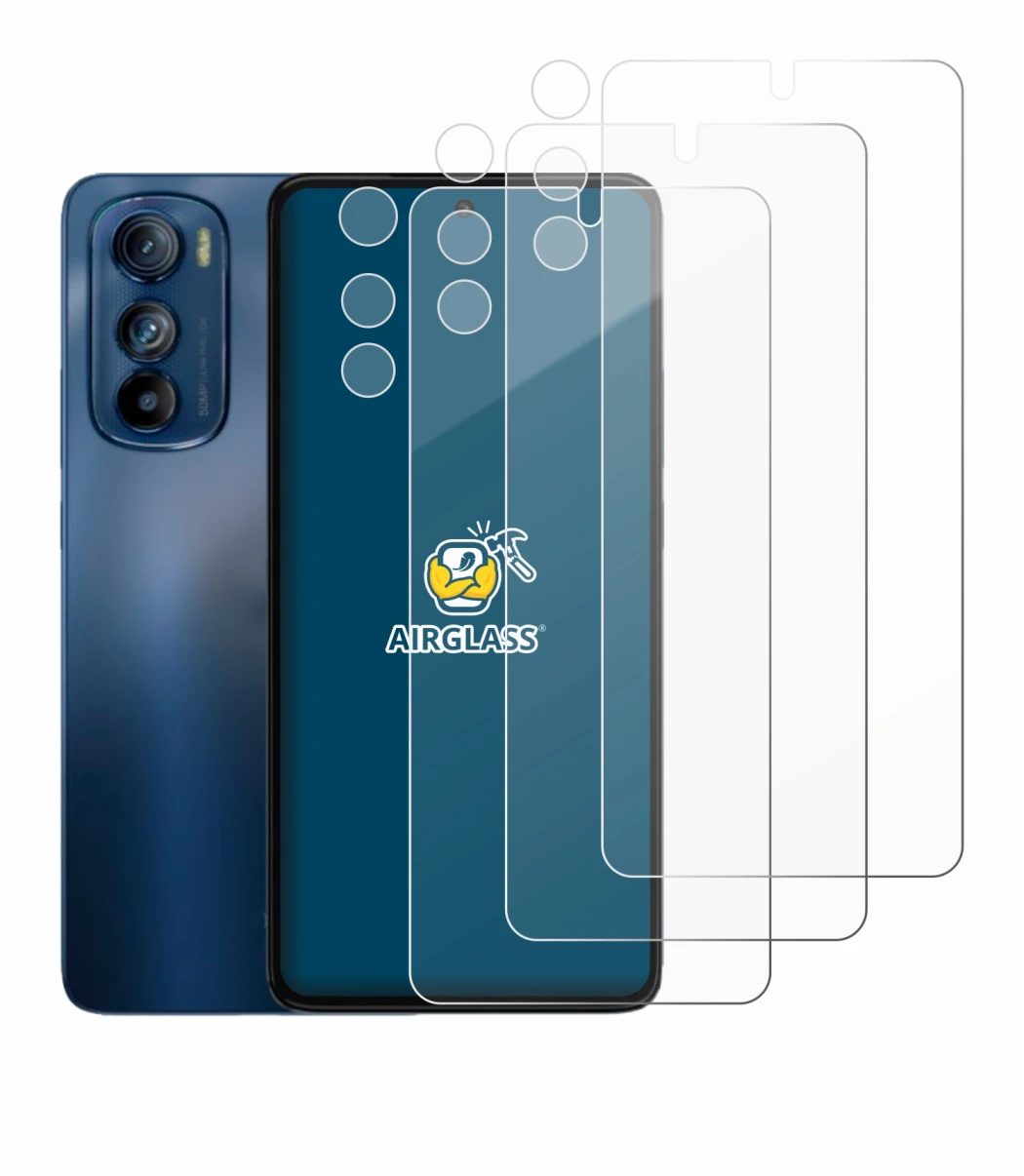 Immagine del dispositivo Motorola Edge 30 (Fronte+Fotocamera) con un'ampia varietà di protezioni per lo schermo.