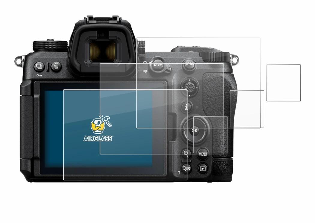Immagine del dispositivo Nikon Z6 III con un'ampia varietà di protezioni per lo schermo.
