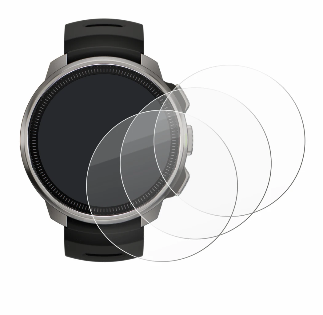 Immagine del dispositivo Suunto Ocean con un'ampia varietà di protezioni per lo schermo.