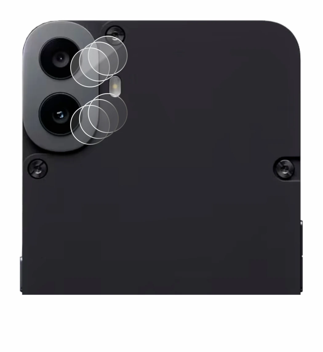 Immagine del dispositivo Nothing CMF Phone 1 (SOLO Fotocamera) con un'ampia varietà di protezioni per lo schermo.