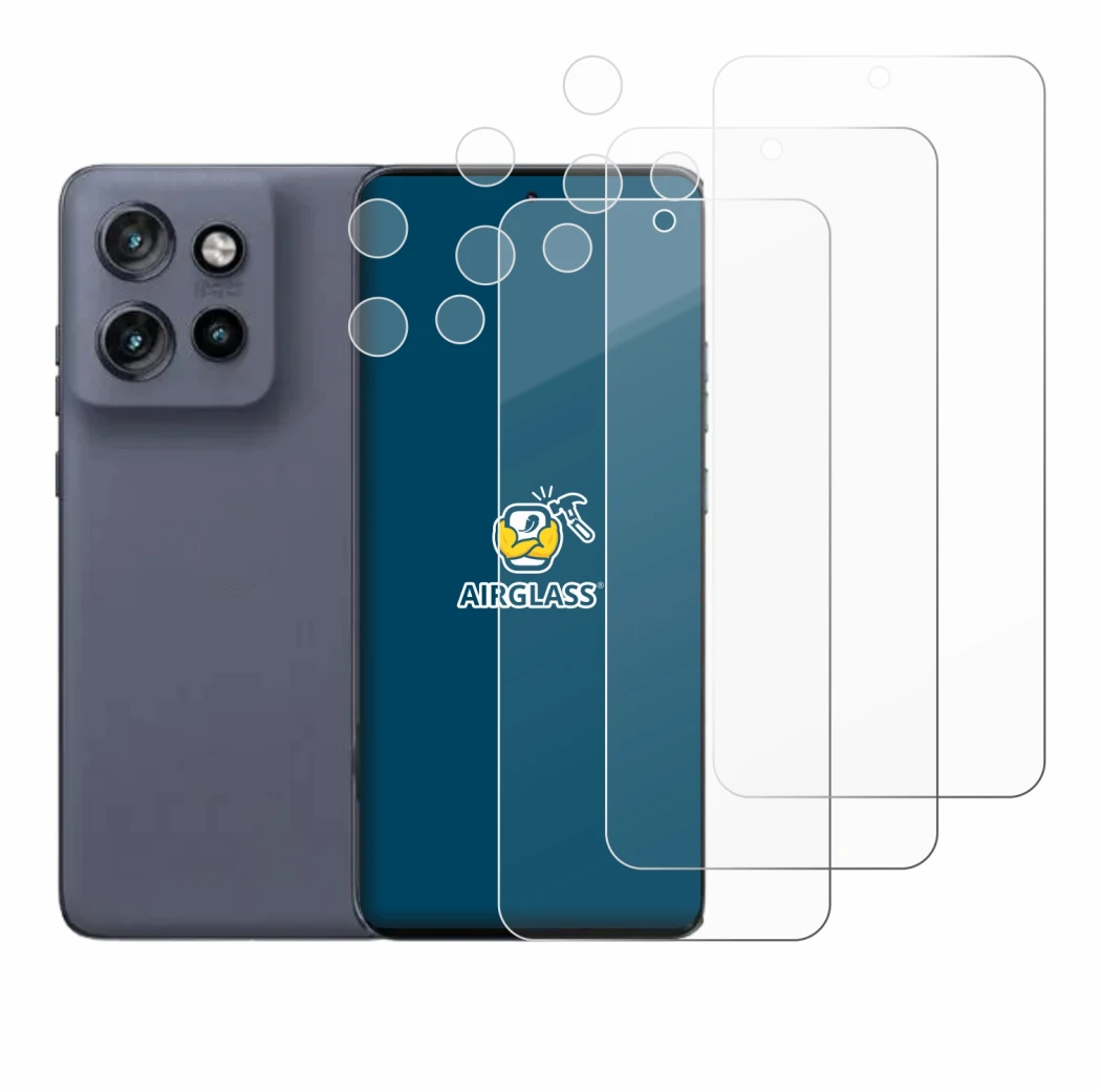 Immagine del dispositivo Motorola Edge 50 Neo (Fronte+Fotocamera) con un'ampia varietà di protezioni per lo schermo.