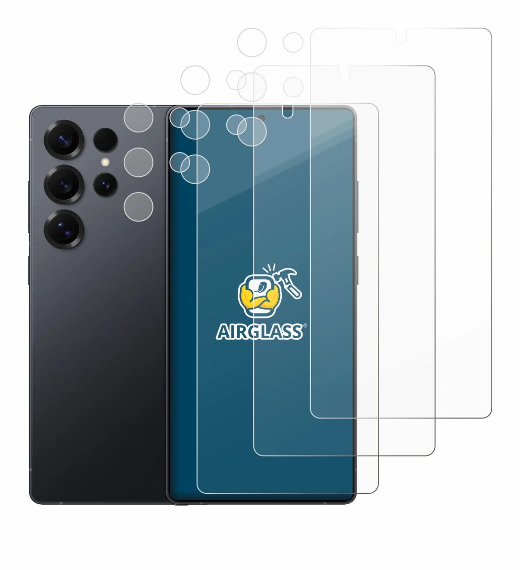 Immagine del dispositivo Samsung Galaxy S25 Ultra Enterprise Edition (Fronte+Fotocamera) con un'ampia varietà di protezioni pe