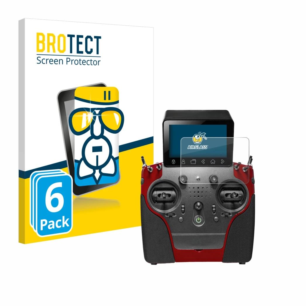 Parte frontale di una confezione del prodotto con il logo del marchio BROTECT. Accanto è raffigurato il dispositivo PowerBox S