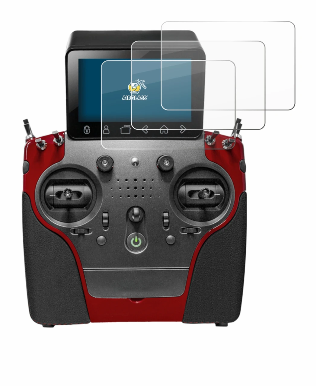 Immagine del dispositivo PowerBox Systems Atom con un'ampia varietà di protezioni per lo schermo.