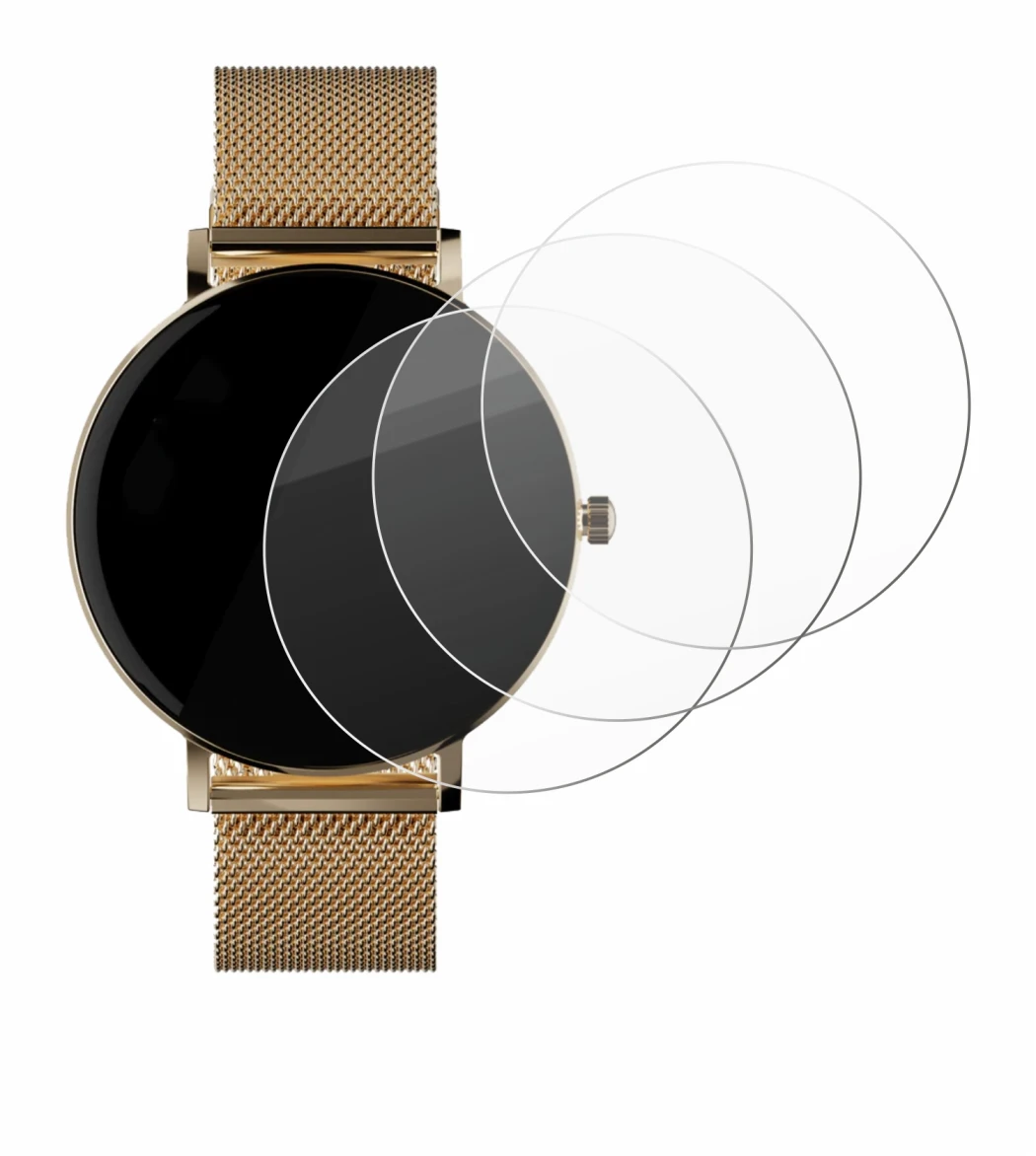 Immagine del dispositivo ZenWatch Venice Pro con un'ampia varietà di protezioni per lo schermo.