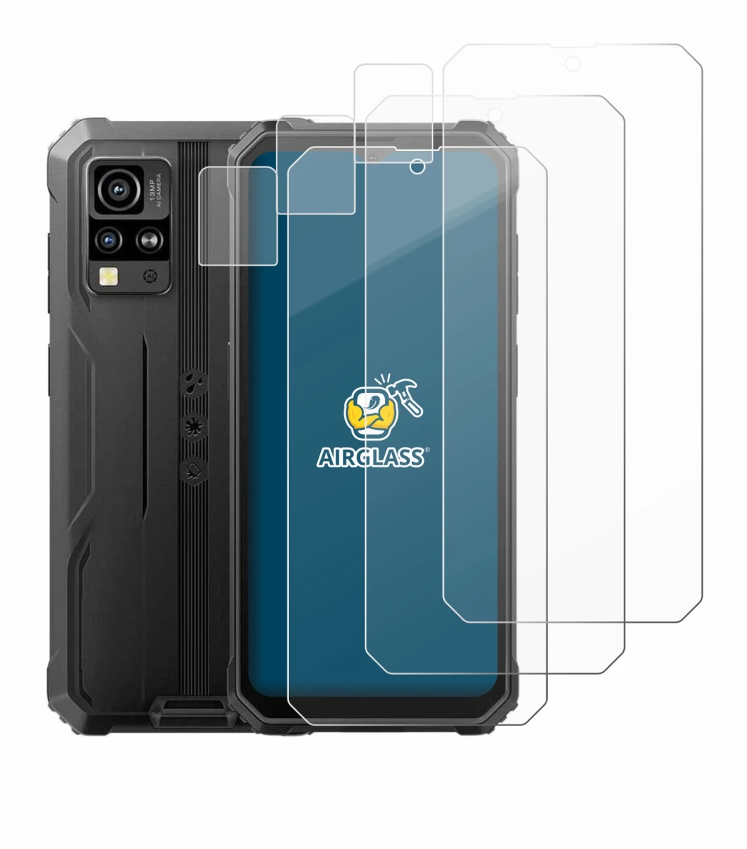 Immagine del dispositivo Blackview BV4800 (Fronte+Fotocamera) con un'ampia varietà di protezioni per lo schermo.