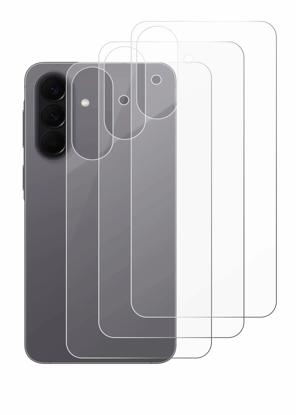 Immagine del dispositivo Samsung Galaxy A57 5G (Posteriore) con un'ampia varietà di protezioni per lo schermo.