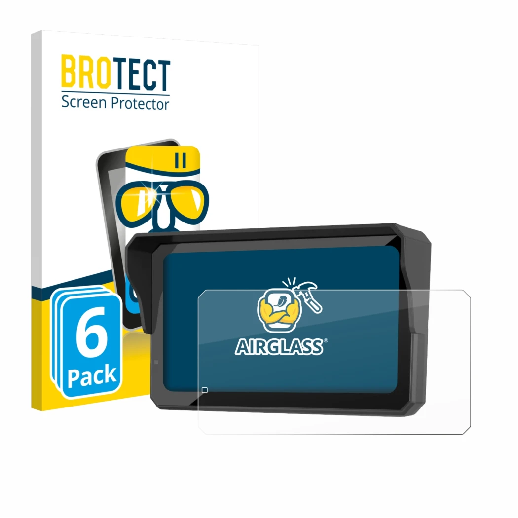 Parte frontale di una confezione del prodotto con il logo del marchio BROTECT. Accanto è raffigurato il dispositivo Carpuride 