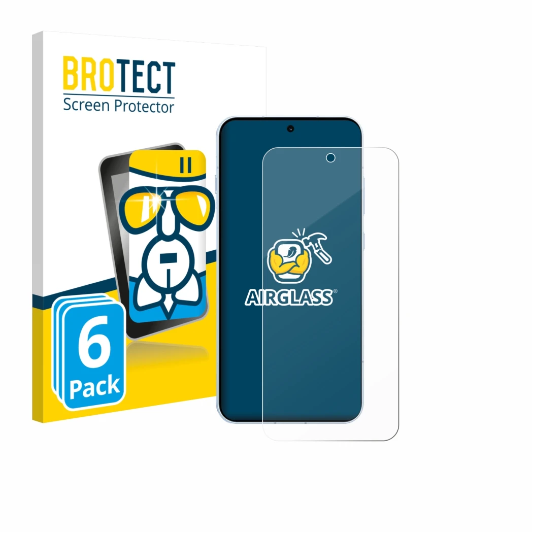 Parte frontale di una confezione del prodotto con il logo del marchio BROTECT. Accanto è raffigurato il dispositivo Oppo Find 