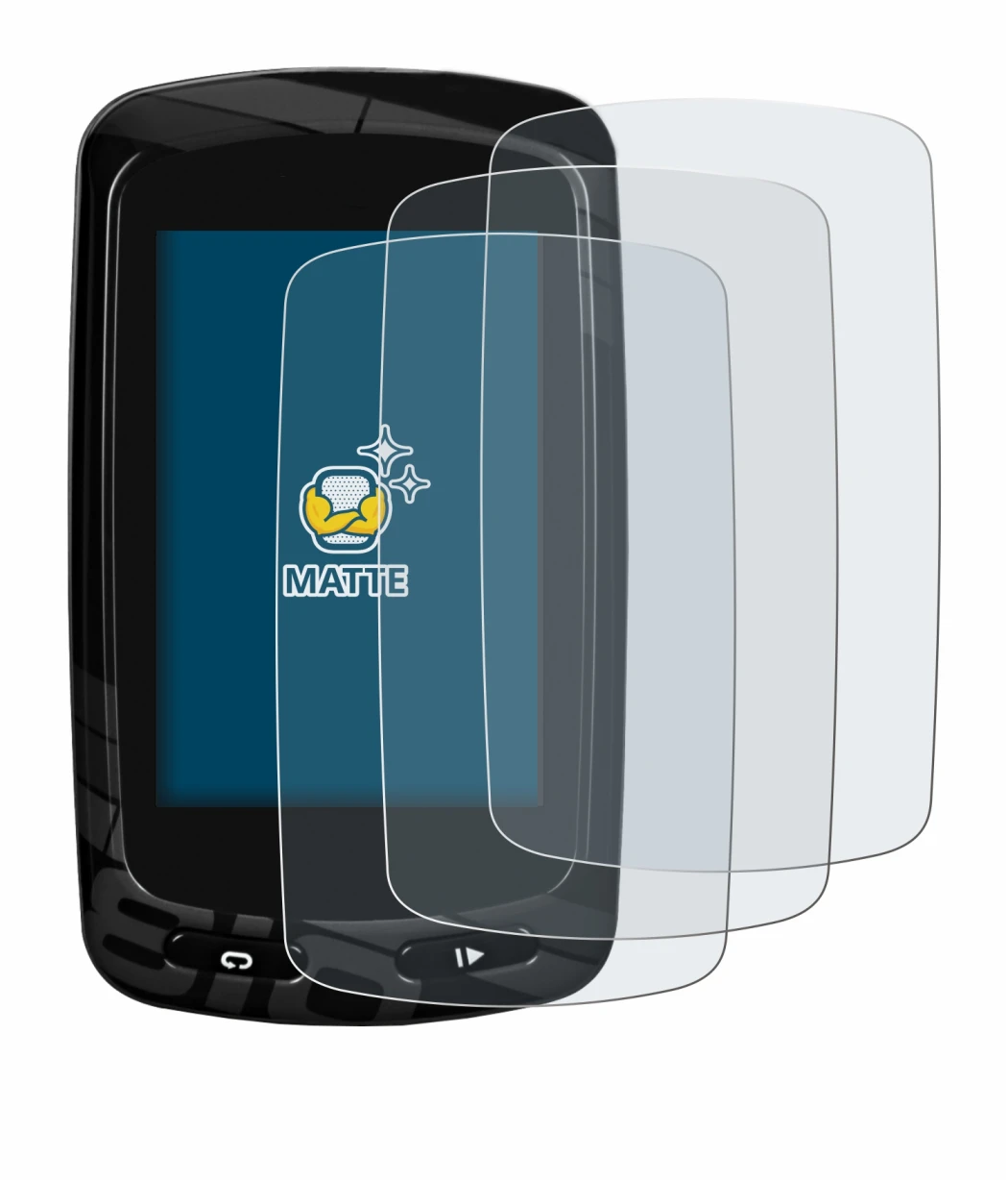 Immagine del dispositivo Garmin Edge 810 con un'ampia varietà di protezioni per lo schermo.