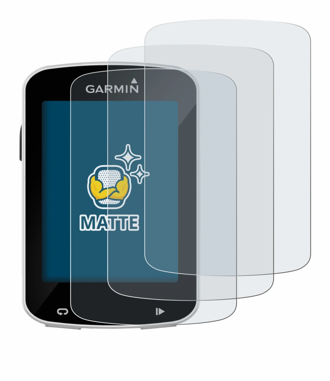 Immagine del dispositivo Garmin Edge Explore 820 con un'ampia varietà di protezioni per lo schermo.