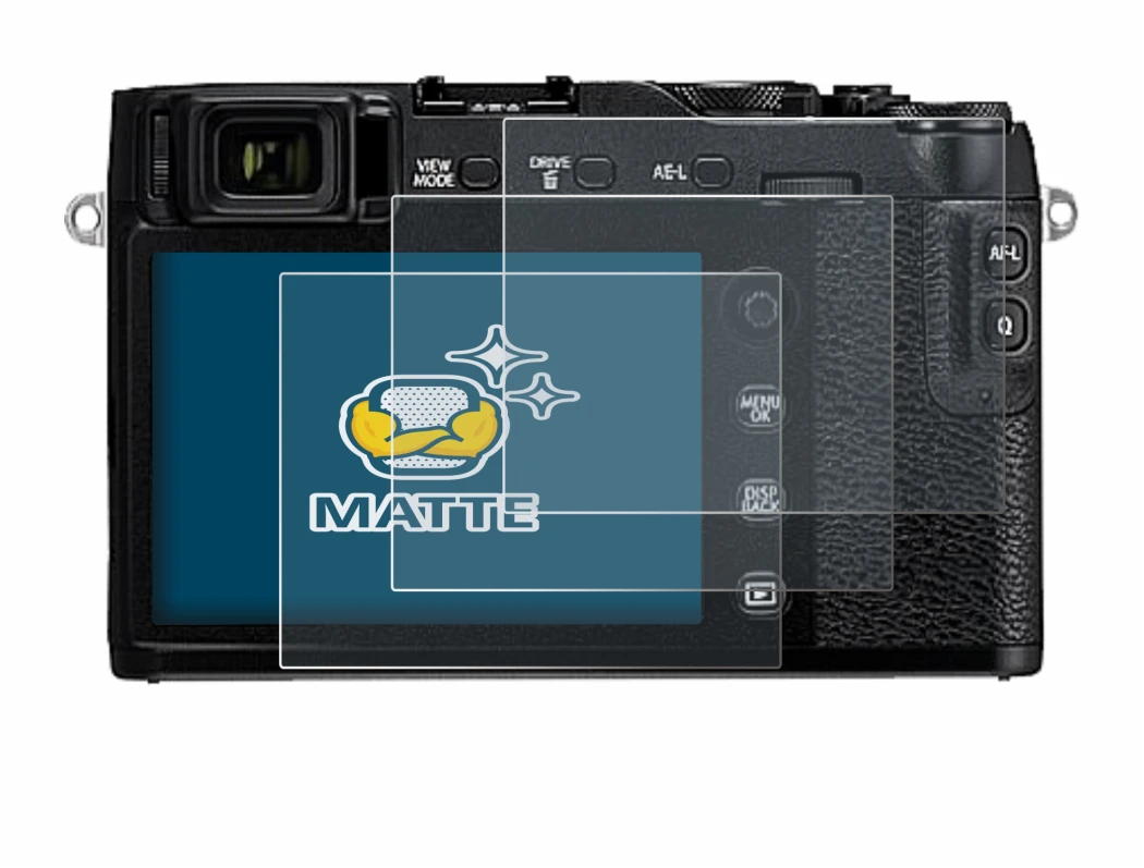 Immagine del dispositivo Fujifilm X-E3 con un'ampia varietà di protezioni per lo schermo.