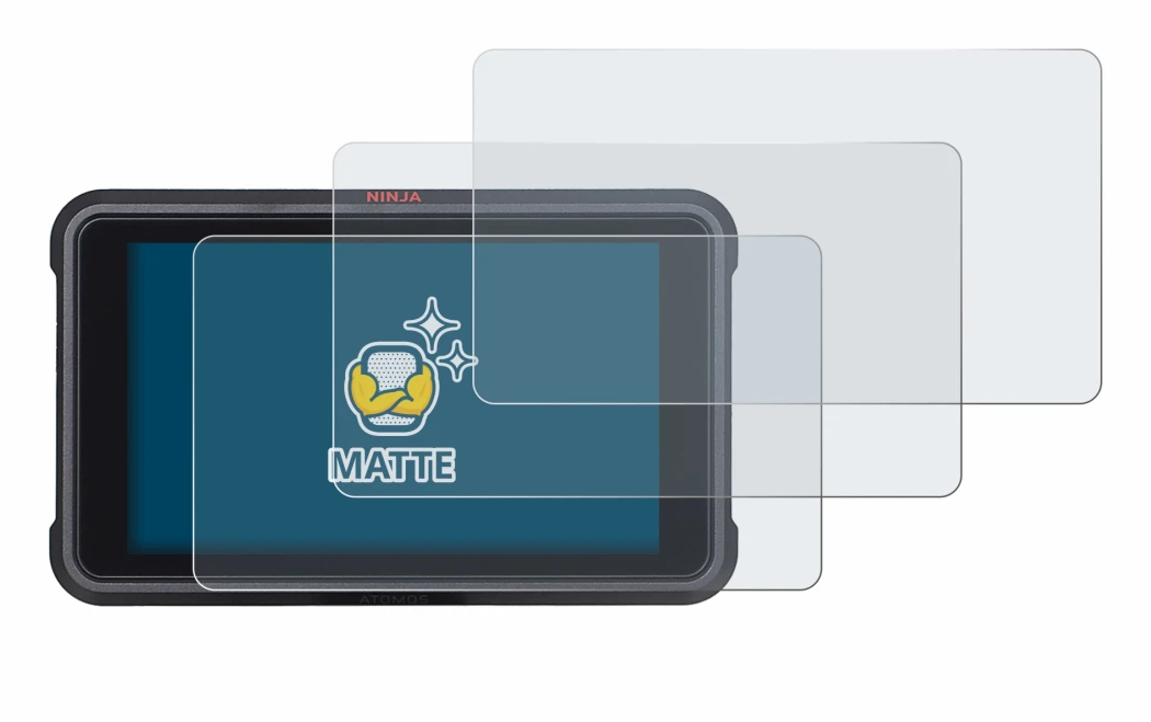 Immagine del dispositivo Atomos Ninja V con un'ampia varietà di protezioni per lo schermo.