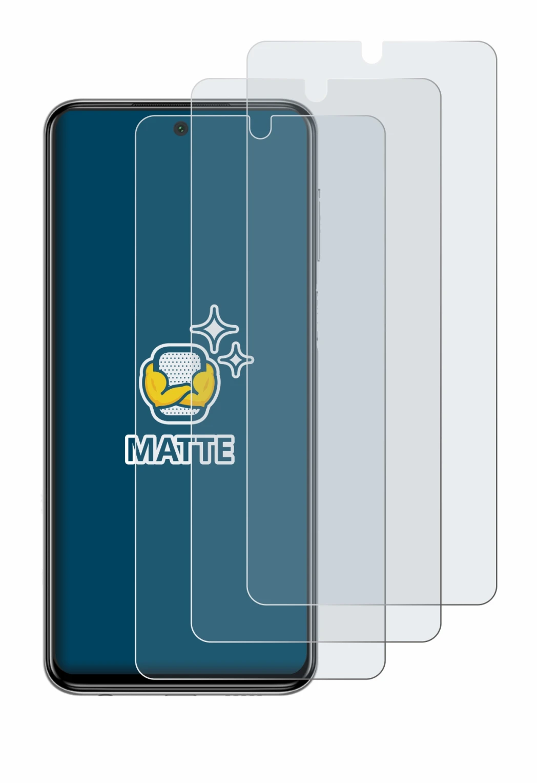 Immagine del dispositivo Xiaomi Redmi Note 9 Pro con un'ampia varietà di protezioni per lo schermo.