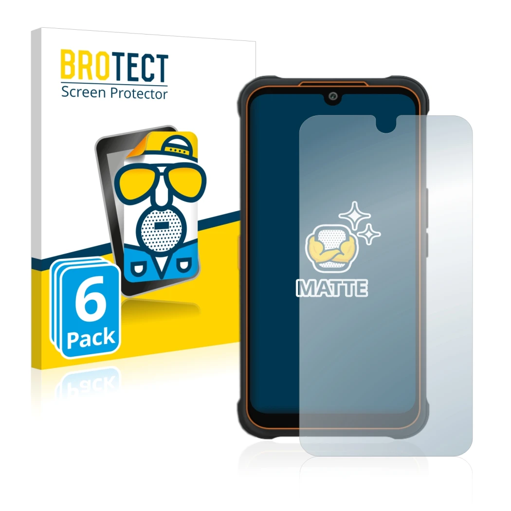 Parte frontale di una confezione del prodotto con il logo del marchio BROTECT. Accanto è raffigurato il dispositivo AGM Glory