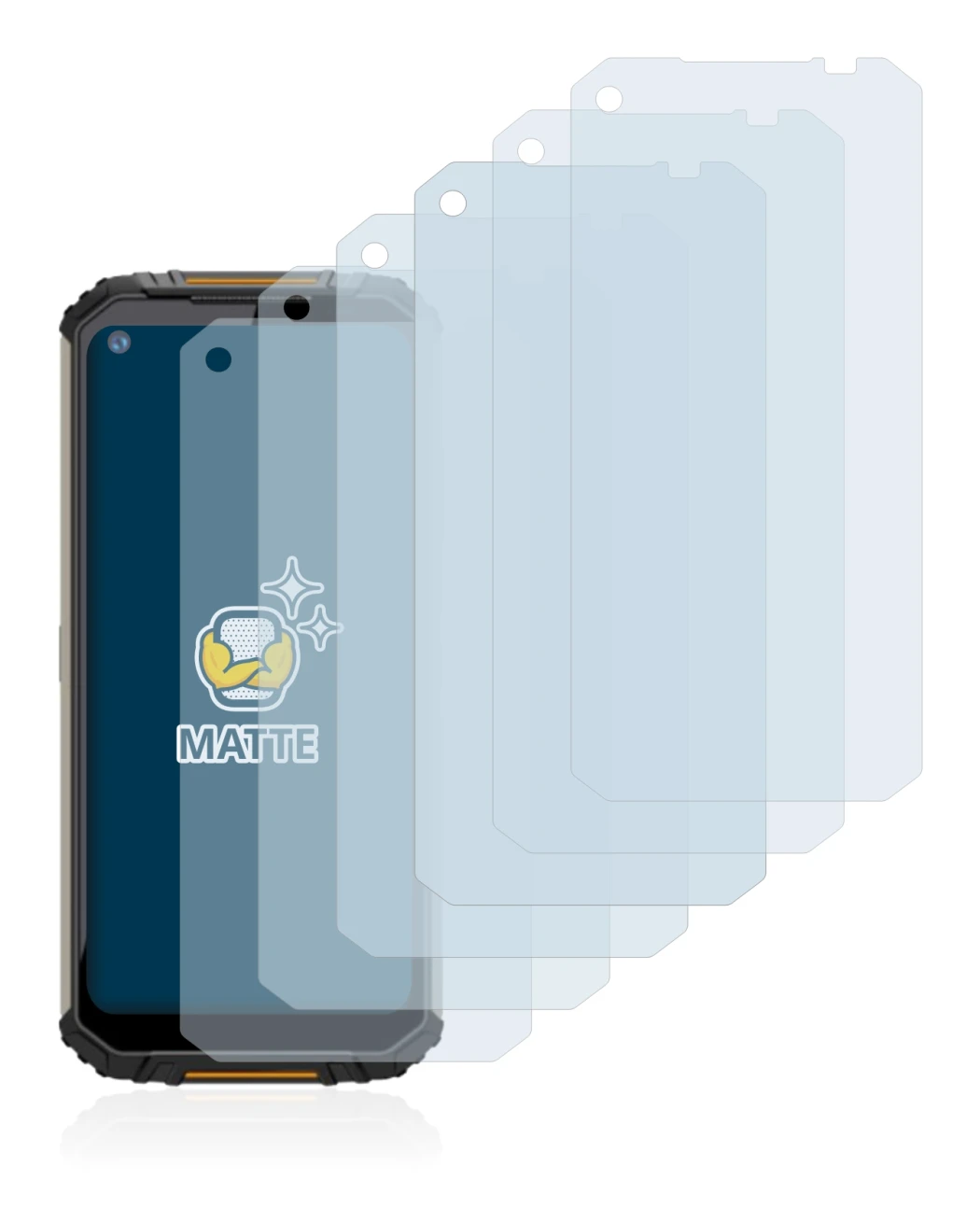 Immagine del dispositivo Oukitel WP16 con un'ampia varietà di protezioni per lo schermo.