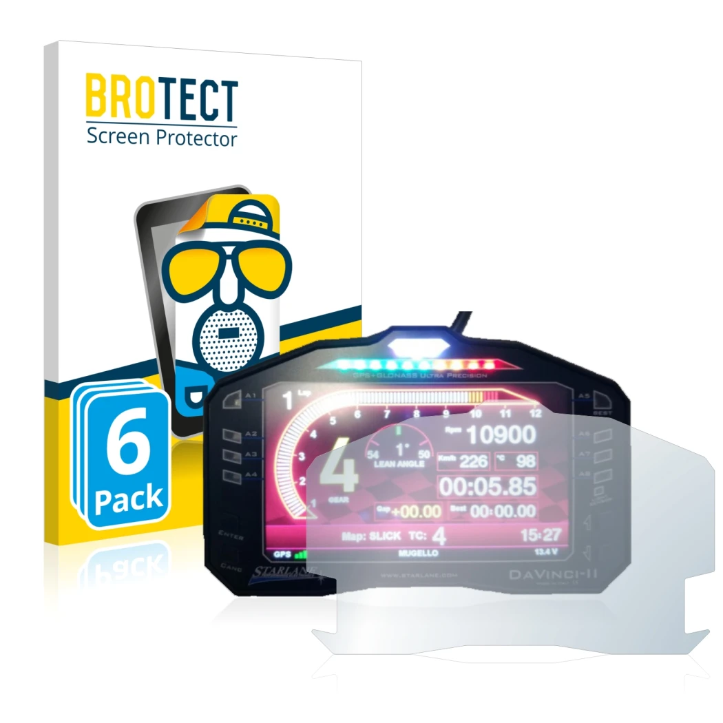 Parte frontale di una confezione del prodotto con il logo del marchio BROTECT. Accanto è raffigurato il dispositivo Starlane D