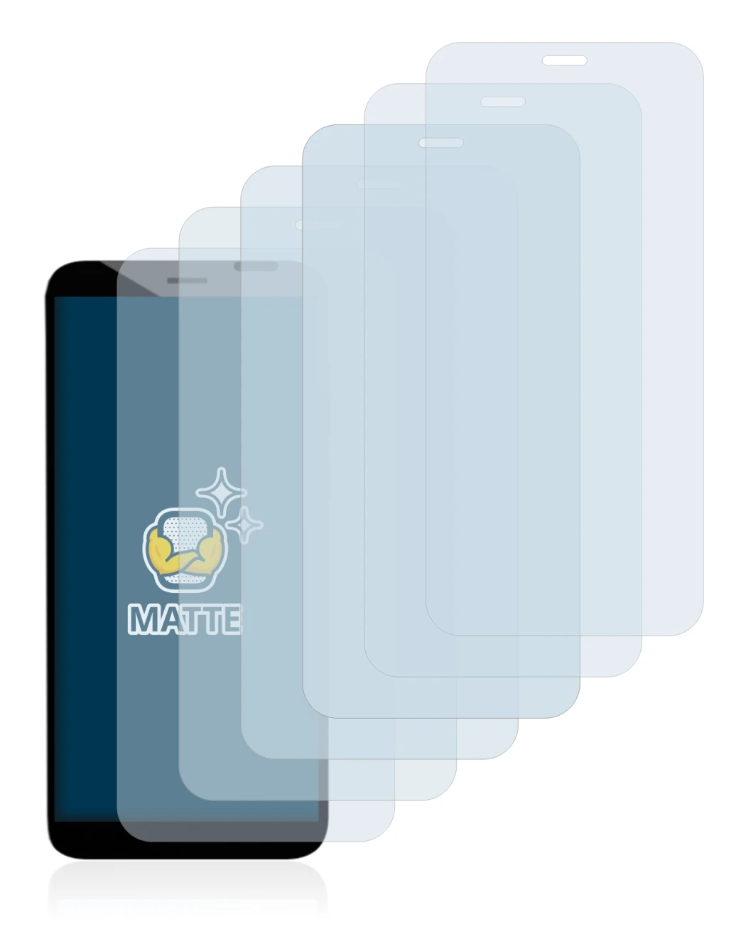 Immagine del dispositivo Pine64 PinePhone Pro Explorer Edition con un'ampia varietà di protezioni per lo schermo.