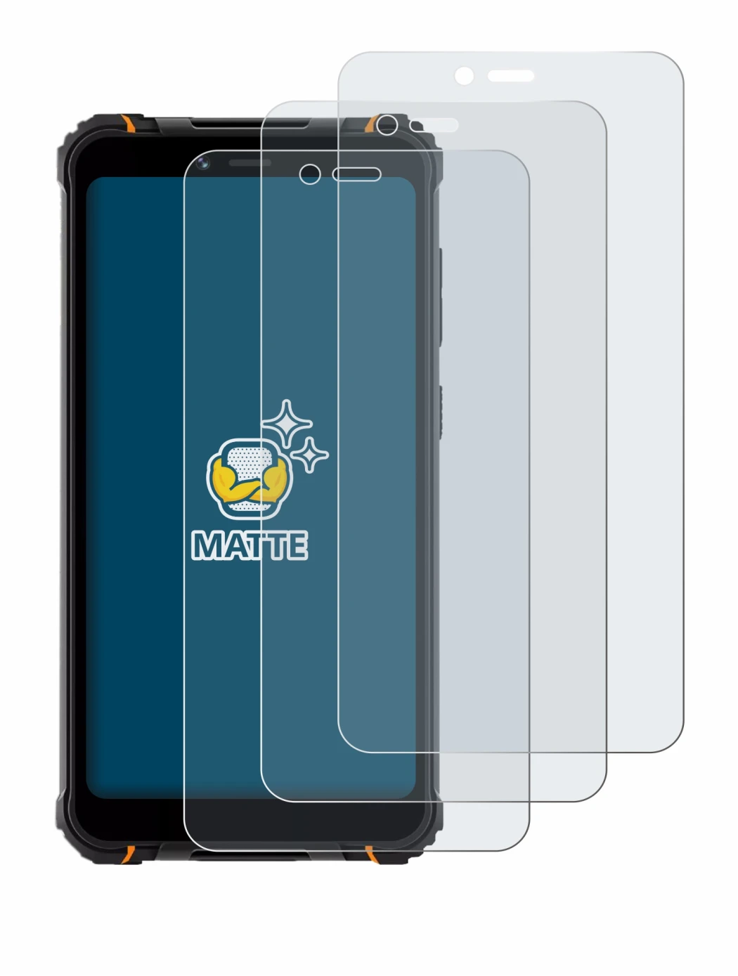 Immagine del dispositivo Hotwav T5 Pro con un'ampia varietà di protezioni per lo schermo.