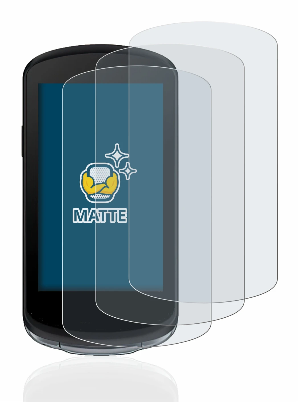 Immagine del dispositivo Garmin Edge 1040 con un'ampia varietà di protezioni per lo schermo.