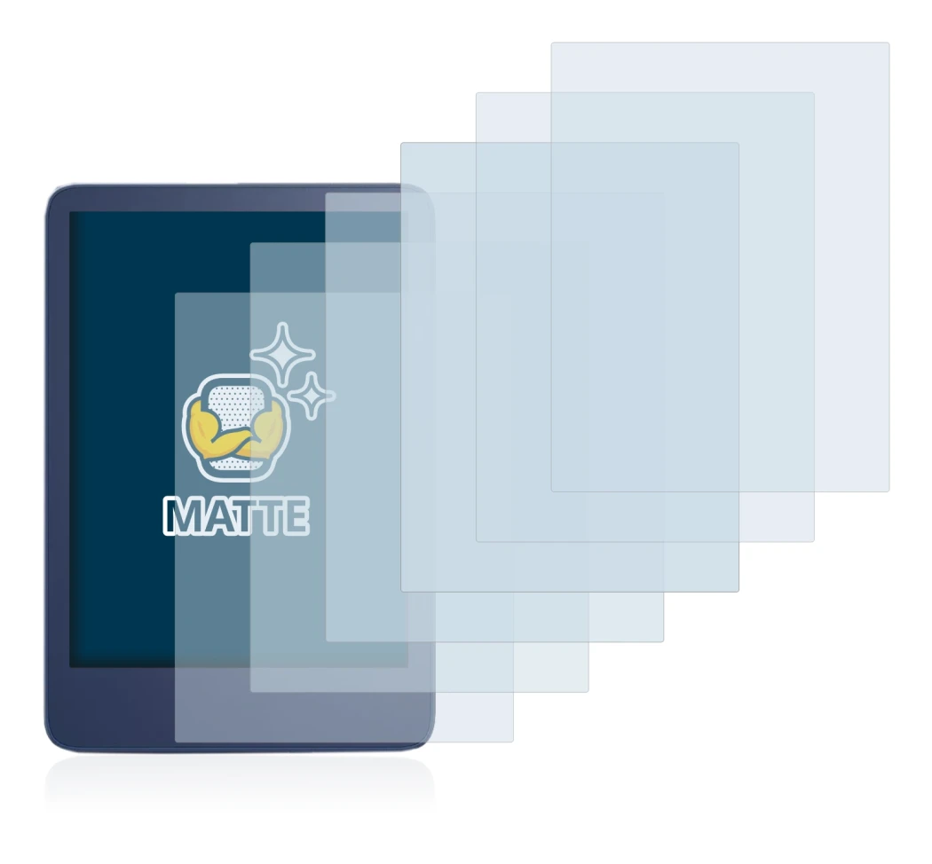 Immagine del dispositivo Amazon Kindle Reader 2022 con un'ampia varietà di protezioni per lo schermo.