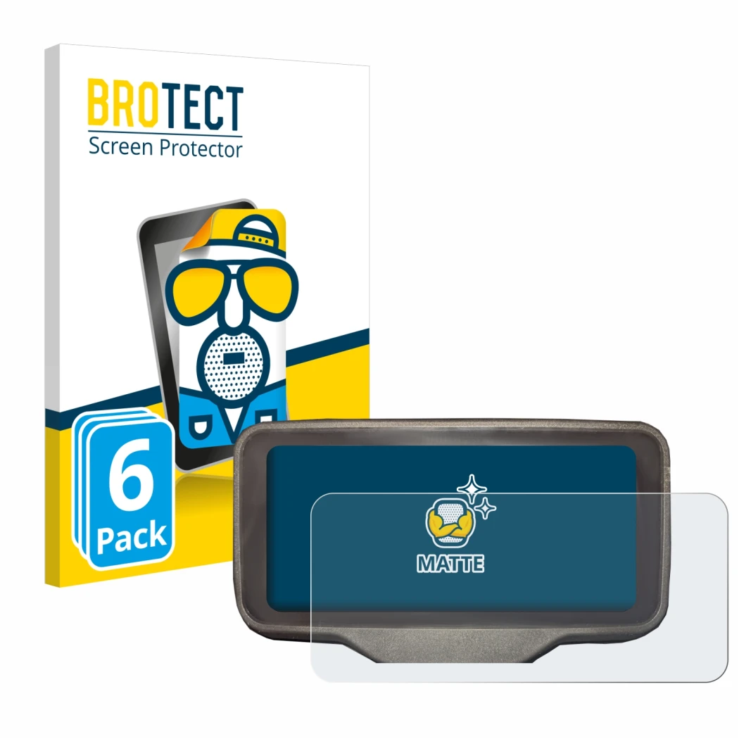 Parte frontale di una confezione del prodotto con il logo del marchio BROTECT. Accanto è raffigurato il dispositivo Horwin SK3