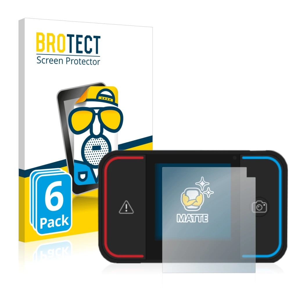 Parte frontale di una confezione del prodotto con il logo del marchio BROTECT. Accanto è raffigurato il dispositivo Saphe Driv