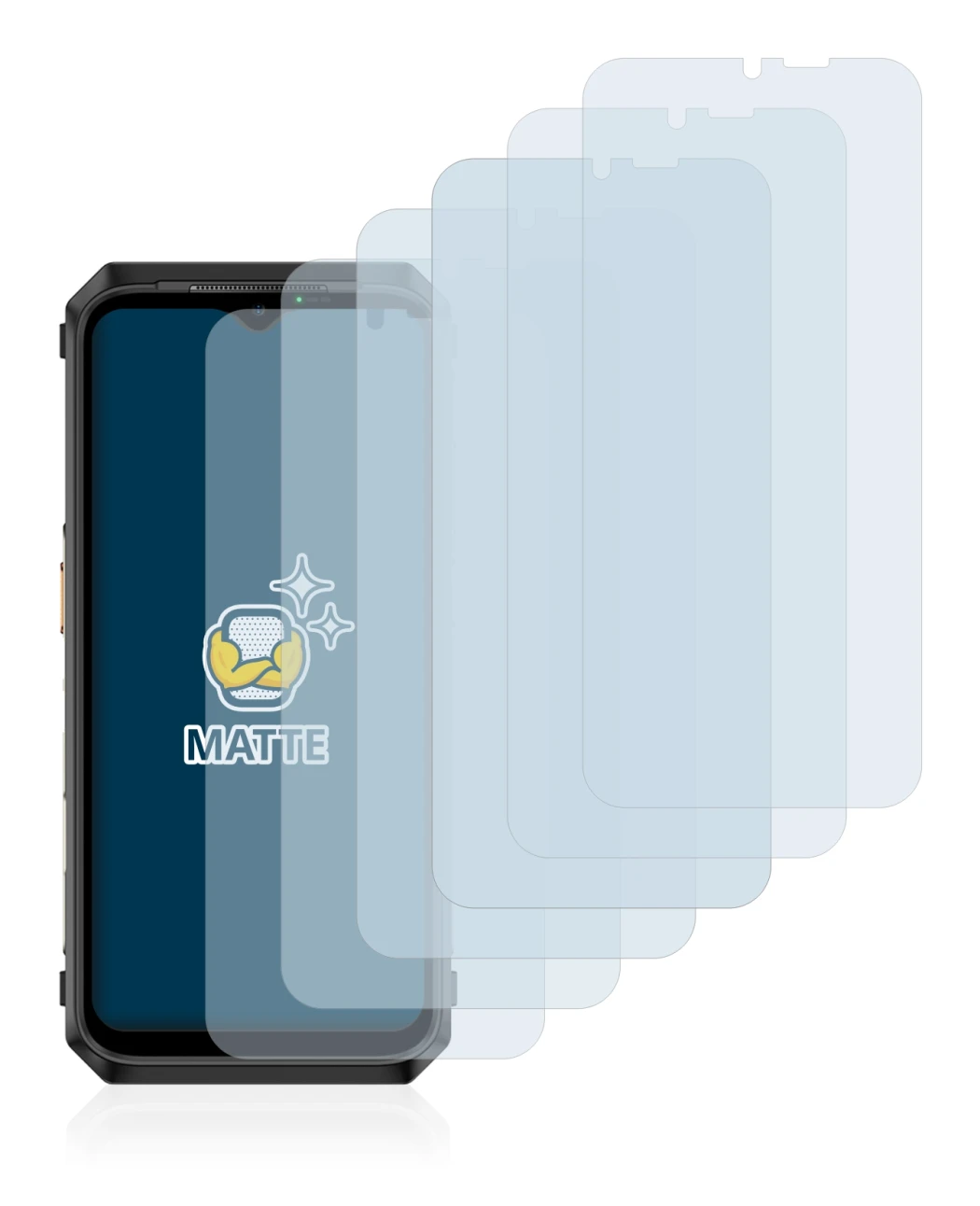 Immagine del dispositivo Ulefone Power Armor 18T con un'ampia varietà di protezioni per lo schermo.