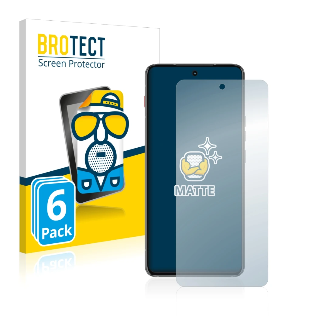 Parte frontale di una confezione del prodotto con il logo del marchio BROTECT. Accanto è raffigurato il dispositivo Motorola T