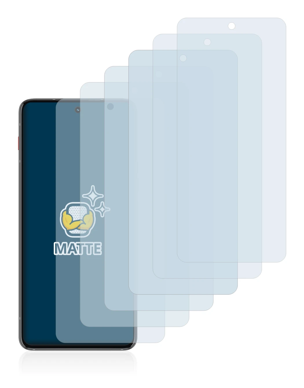 Immagine del dispositivo Motorola ThinkPhone con un'ampia varietà di protezioni per lo schermo.