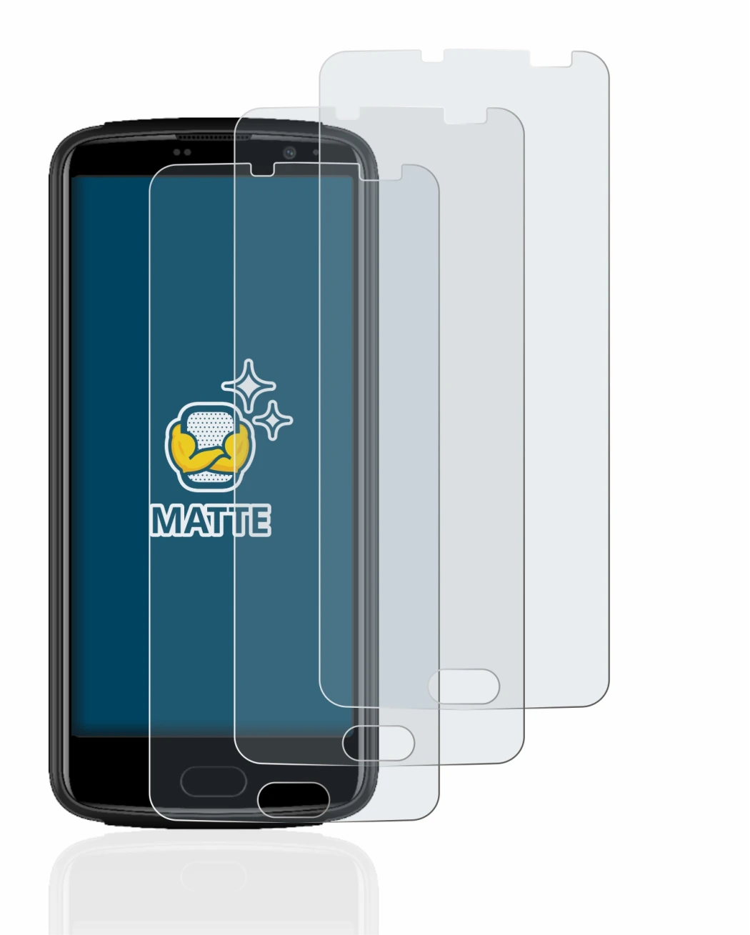 Immagine del dispositivo Beafon M7 premium con un'ampia varietà di protezioni per lo schermo.