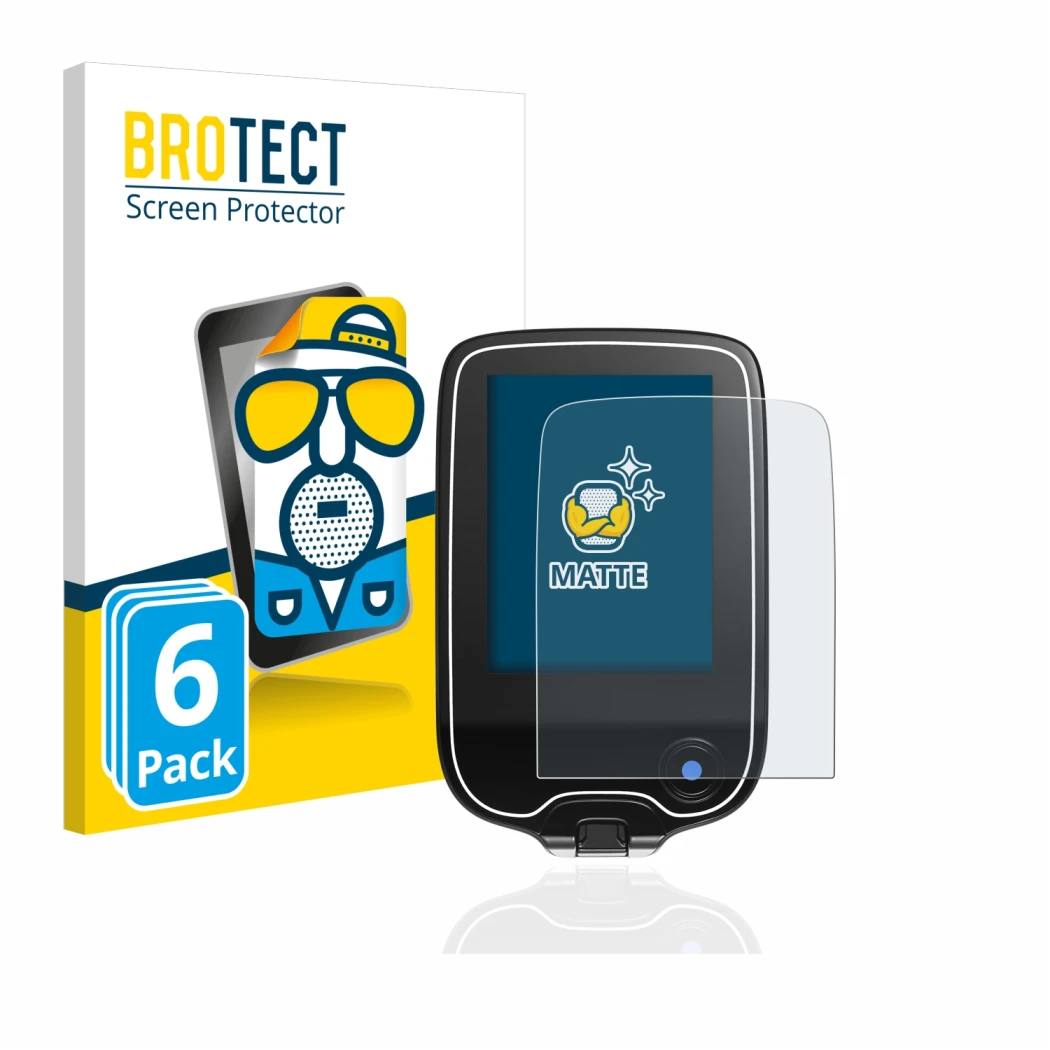 Parte frontale di una confezione del prodotto con il logo del marchio BROTECT. Accanto è raffigurato il dispositivo Freestyle 