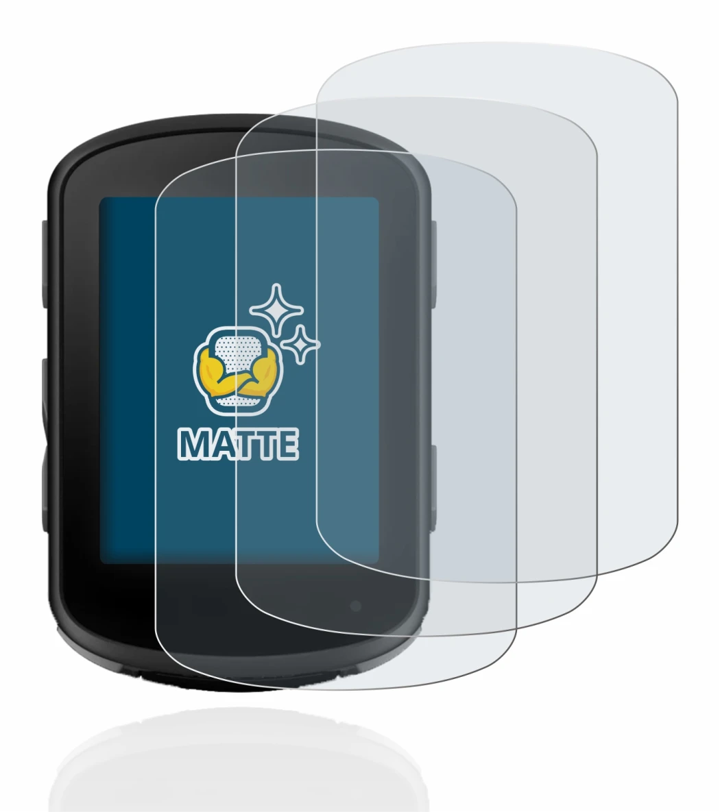 Immagine del dispositivo Garmin Edge 840 con un'ampia varietà di protezioni per lo schermo.