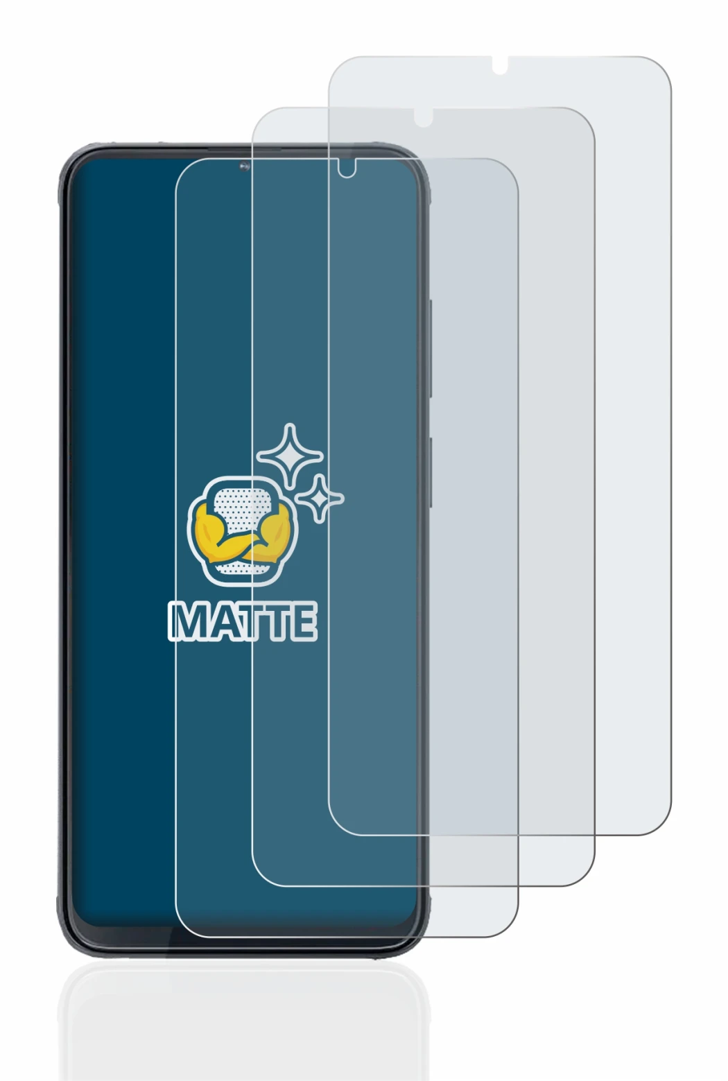 Immagine del dispositivo Cubot X70 con un'ampia varietà di protezioni per lo schermo.